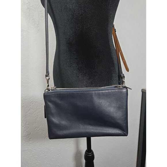 Coach Layla Shoulder Bag in Denim with Floral Print and Leather M1681-F57549 - Picture 8 of 9